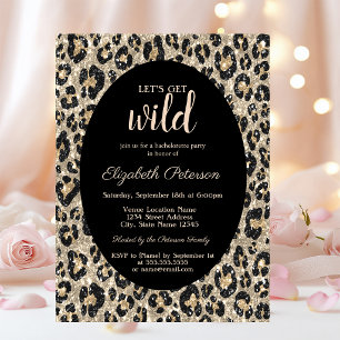 Invitación Vamos a tener un brillo salvaje de leopardo para d