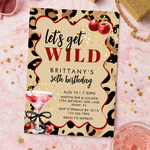 Invitación Vamos a tener un cumpleaños retro glam con Wild Ch