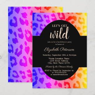 Invitación Vamos a tener un estampado de leopardo ombre salva
