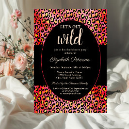 Invitación Vamos a tener un estampado de leopardo rojo salvaj
