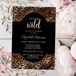 Invitación Vamos a tener un estampado de leopardo salvaje mar