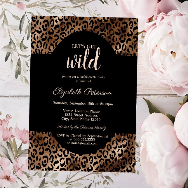 Invitación Vamos a tener un estampado de leopardo salvaje mar (Subido por el creador)
