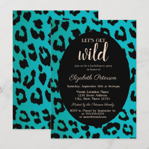 Invitación Vamos a tener un estilo salvaje Estampado de leopa