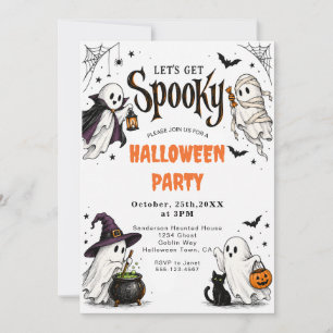 Invitación Vamos a tener una fiesta de Halloween embrujada