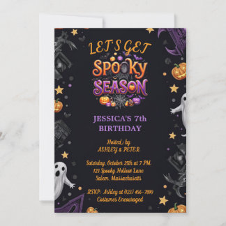 Invitación Vamos a tener una fiesta de Halloween espeluznante