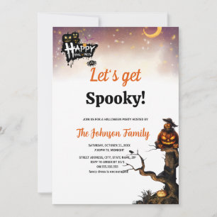 Invitación Vamos a tener una fiesta de Halloween espeluznante