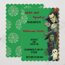 Invitación Vamos a tener una fiesta espeluznante de Halloween