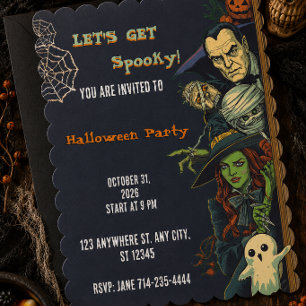 Invitación Vamos a tener una fiesta espeluznante de Halloween