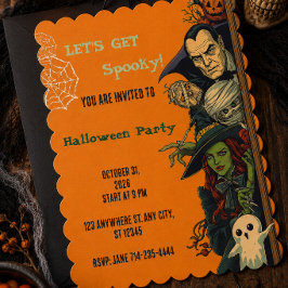 Invitación Vamos a tener una fiesta espeluznante de Halloween