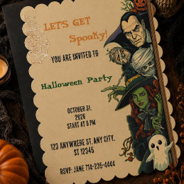Invitación Vamos a tener una fiesta espeluznante de Halloween