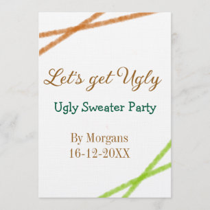 Invitación Vamos a tener una fiesta fea de Navidad con suéter
