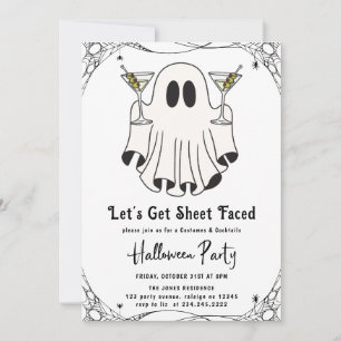 Invitación Vamos a ver la fiesta Martini Halloween
