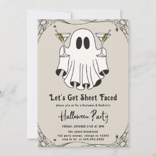 Invitación Vamos a ver la fiesta Martini Halloween