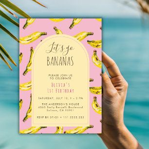 Invitación Vamos a Volvernos Locos de las Bananas Cumpleaños 