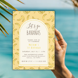 Invitación Vamos a Volvernos Locos por las Bananas Fiesta de 