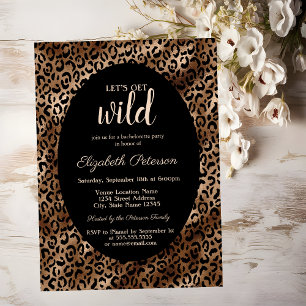 Invitación Vamos a Volvernos Salvajes Estampa de Leopardo Ele