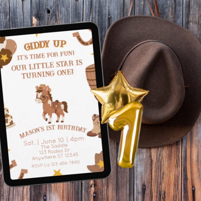 Invitación Vamos Caballo, Cumpleaños Western 1 (Subido por el creador)