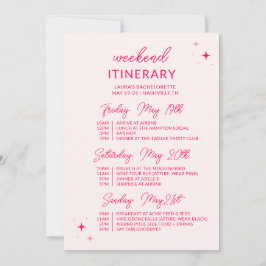 Invitación Vamos Chicas Bachelorette Weekend Itinerary