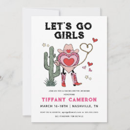 Invitación Vamos Chicas Cowgirl Bachelorette Weekend