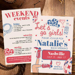 Invitación Vamos Chicas Nashville Bachelorette Itinerary