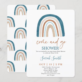 Invitación Vamos chico de Baby Shower arcoiris