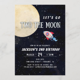 Invitación Vamos dos Fiesta de cumpleaños de la luna