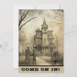 Invitación Vamos En La Halloween De Mansión Halloween