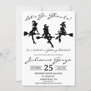 Invitación ¡Vamos, espectros! Despedida de soltera con tema d