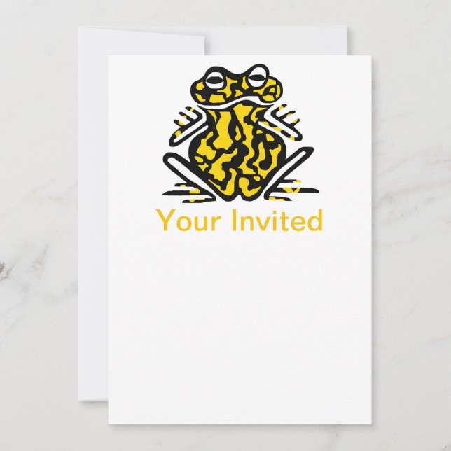 Invitación ¡Vamos fiesta! Anfibio - FROG - Vida silvestre - N (Anverso)