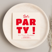 ¡Vamos Fiesta! Audaz tipografía roja vibrante adul