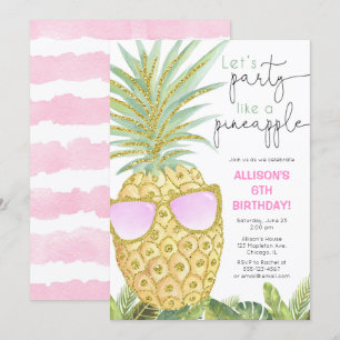 Invitación Vamos Fiesta como una fiesta de cumpleaños de chic