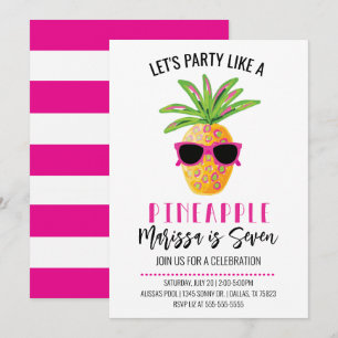 Invitación Vamos Fiesta como una fiesta de cumpleaños de chic