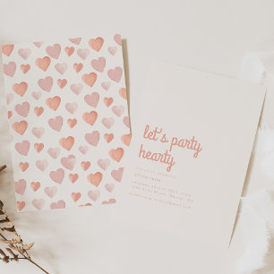 Invitación Vamos Fiesta Corazón de Amor Invito de Cumpleaños