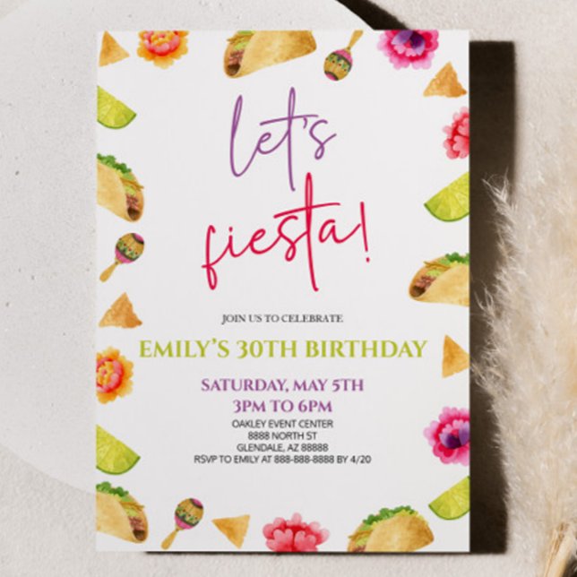 Invitación ¡Vamos Fiesta! Fiesta de cumpleaños de Taco (Subido por el creador)