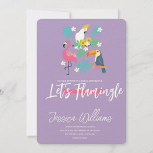 Invitación ¡Vamos Flamingle! Bash Tropical Bridal Shower