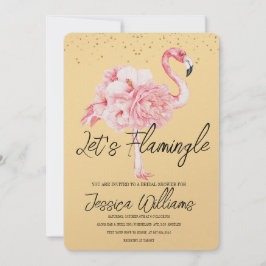 Invitación ¡Vamos Flamingle! Bash Tropical Bridal Shower