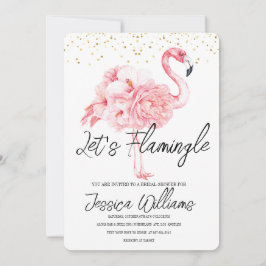 Invitación ¡Vamos Flamingle! Bash Tropical Bridal Shower