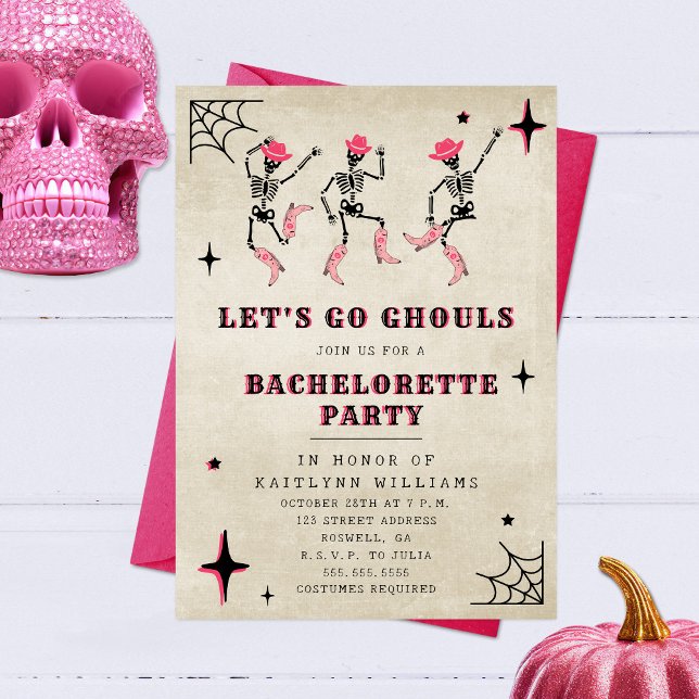 Invitación Vamos Ghouls Halloween Bachelorette Party (Subido por el creador)