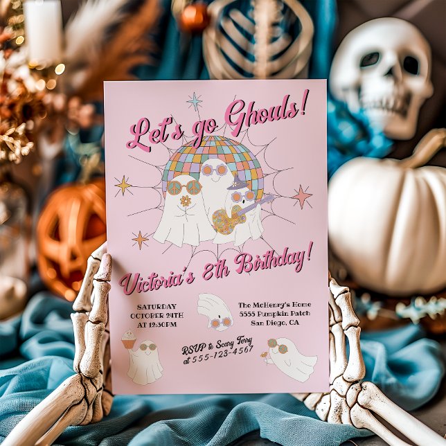 Invitación Vamos Ghouls Hippie Disco Halloween Cumpleaños (Subido por el creador)