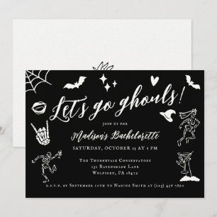 Invitación Vamos Ghouls Spooky Whimsical Bachelorette