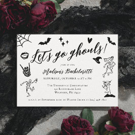 Invitación Vamos Ghouls Spooky Whimsical Bachelorette