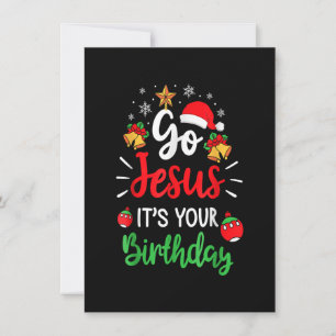 Invitación Vamos Jesús Es Tu Cumpleaños Invierno Divertido Na