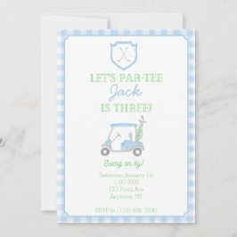 Invitación Vamos Par-Tee Golf Invite a los 3 cumpleaños