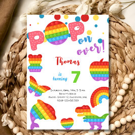 Invitación ¡Vamos! Pastel pop it cumpleaños kid