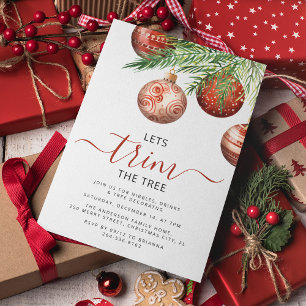 Invitación Vamos Podar El Árbol Fiesta de Navidad