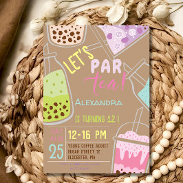 Invitación Vamos por el cumpleaños del té bobba