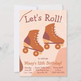 Invitación ¡Vamos Roll! Fiesta de cumpleaños temática de Roll