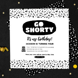 Invitación Vamos shorty 90s Hip Hop Rap Cumpleaños