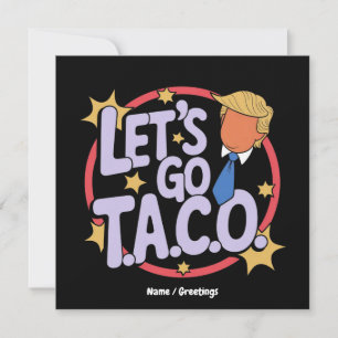 Invitación Vamos Taco Funny Design Cita Audaz Hombres y Mujer