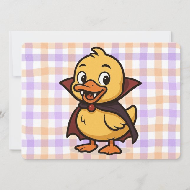 Invitación Vampión de pato de Halloween personalizado (Anverso)
